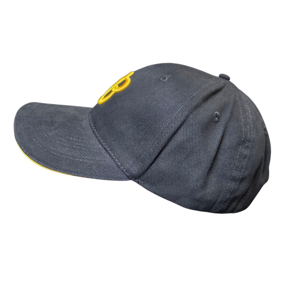 Breitling Black Embroidered Hat Logo Yellow Embroidered Strapback Cap NWOT Watch - Picture 2 of 9